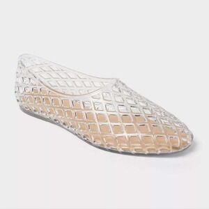 Women's Yuri Jelly Flats - A New Day Clear 8.5 Slip-On Pointed Toe Medium Width